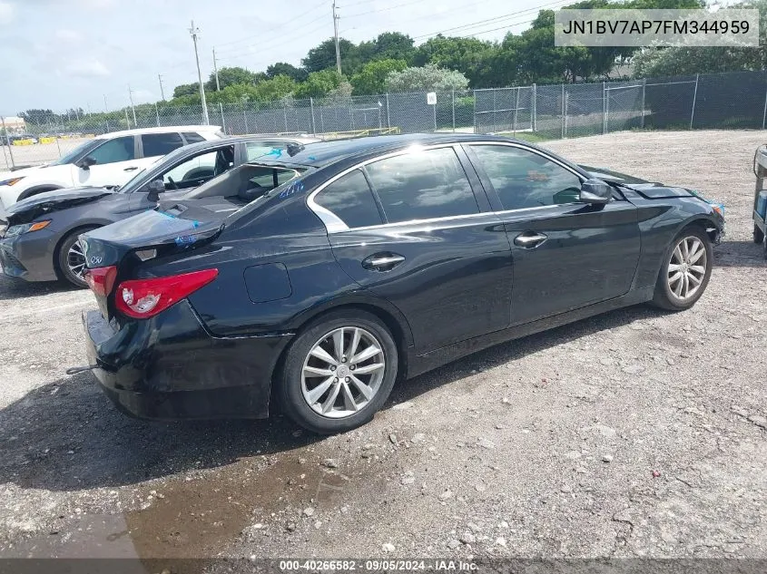 2015 Infiniti Q50 Premium/Sport VIN: JN1BV7AP7FM344959 Lot: 40266582