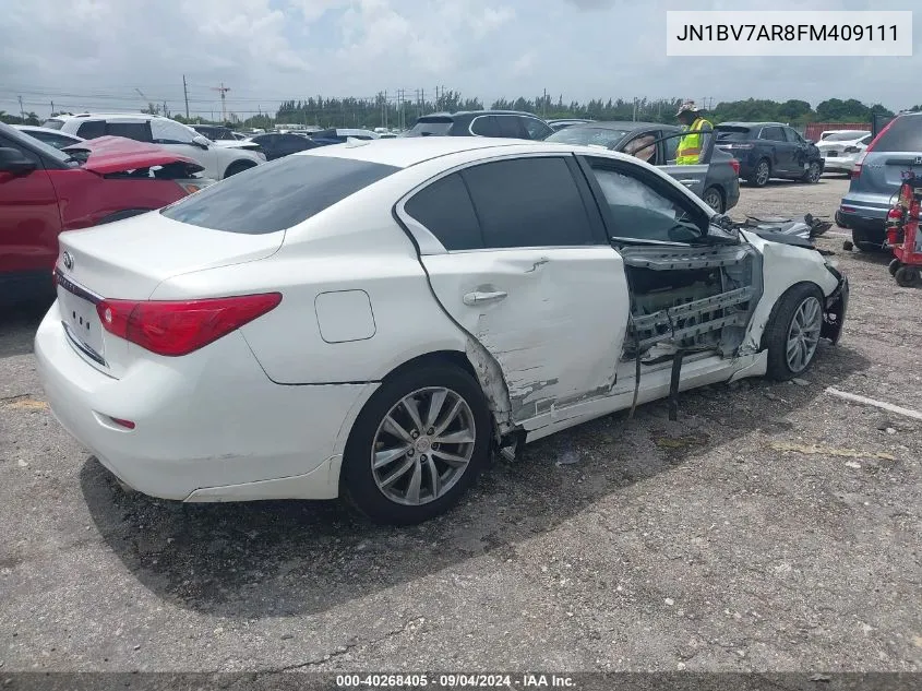 2015 Infiniti Q50 Premium/Sport VIN: JN1BV7AR8FM409111 Lot: 40268405