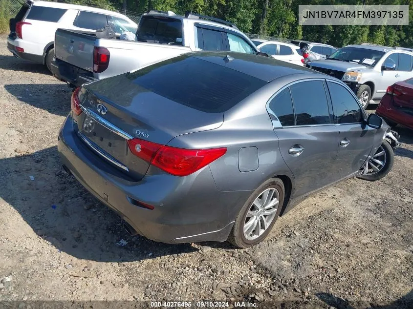 2015 Infiniti Q50 Premium VIN: JN1BV7AR4FM397135 Lot: 40276495