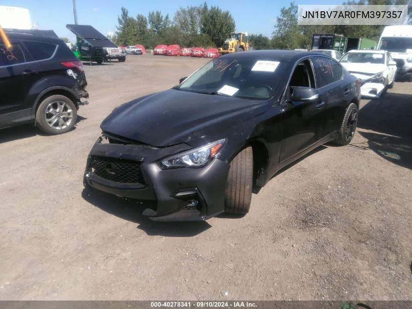 2015 Infiniti Q50 Premium/Sport VIN: JN1BV7AR0FM397357 Lot: 40278341