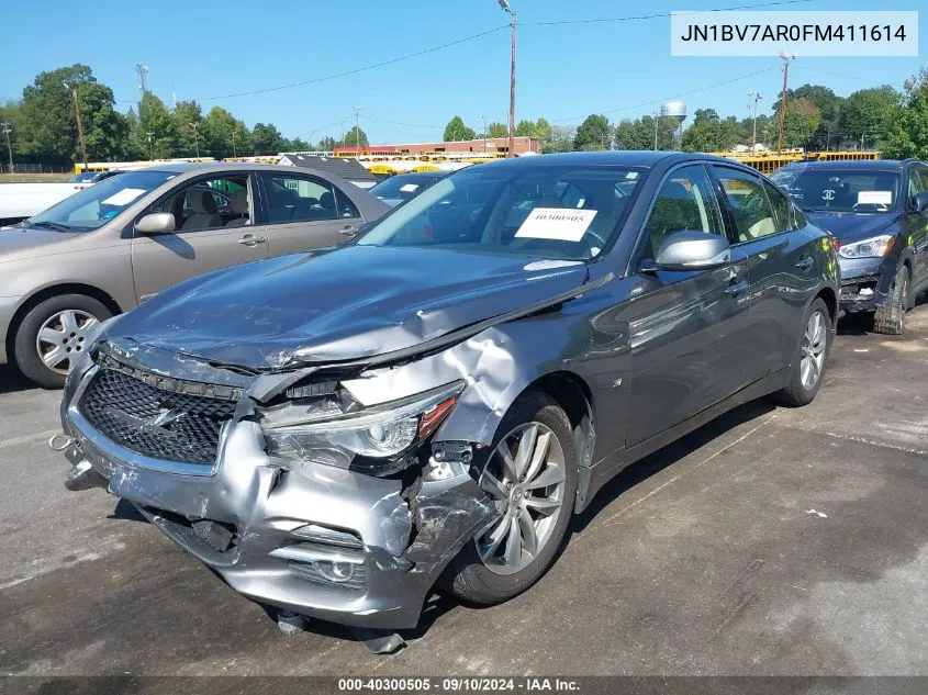 2015 Infiniti Q50 Premium VIN: JN1BV7AR0FM411614 Lot: 40300505