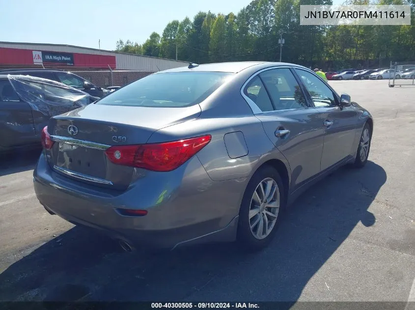 JN1BV7AR0FM411614 2015 Infiniti Q50 Premium