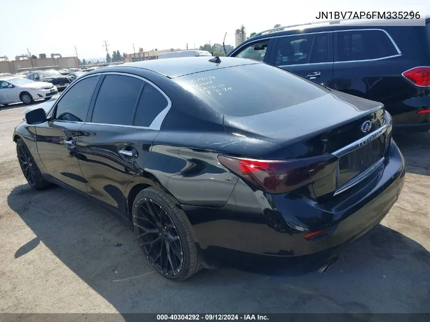 2015 Infiniti Q50 Premium/Sport VIN: JN1BV7AP6FM335296 Lot: 40304292