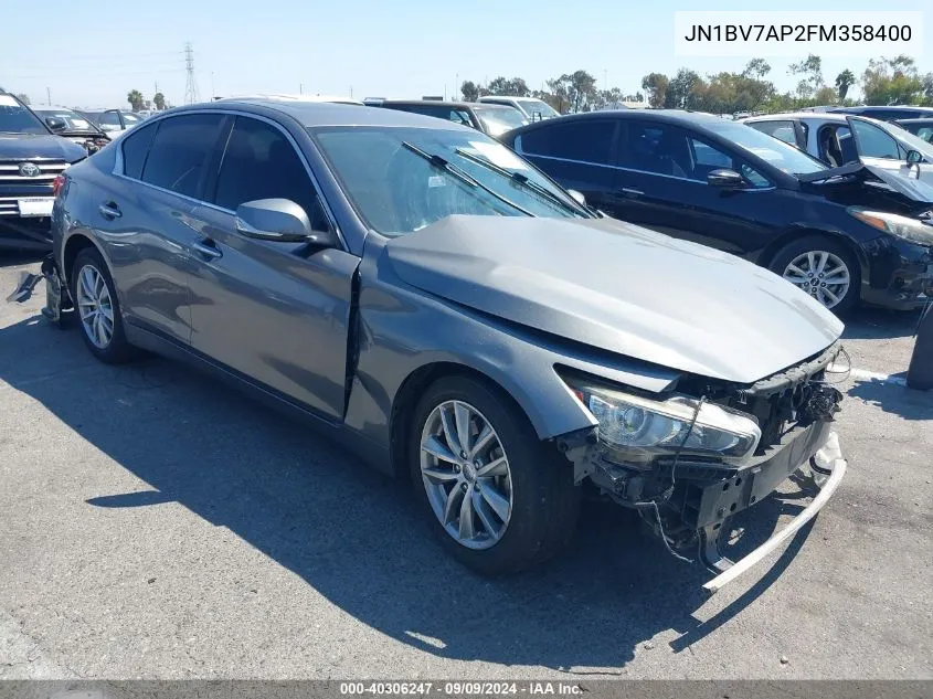 JN1BV7AP2FM358400 2015 Infiniti Q50 Premium