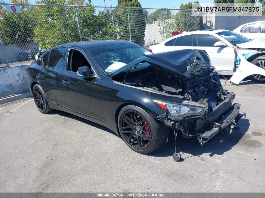 2015 Infiniti Q50 Sport VIN: JN1BV7AP5FM347875 Lot: 40306794