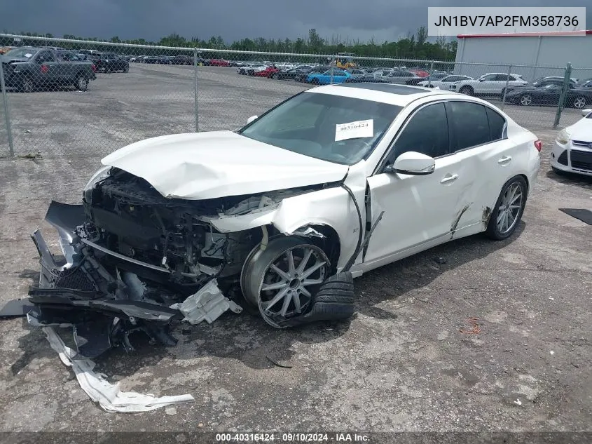 JN1BV7AP2FM358736 2015 Infiniti Q50 Premium