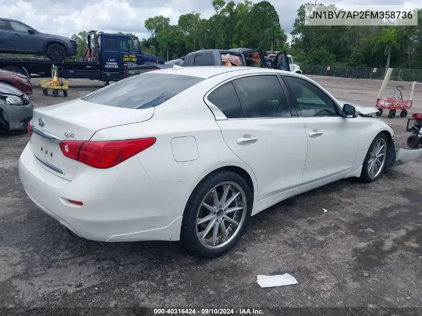 JN1BV7AP2FM358736 2015 Infiniti Q50 Premium