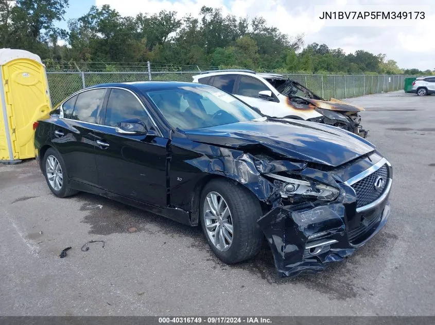 2015 Infiniti Q50 VIN: JN1BV7AP5FM349173 Lot: 40316749