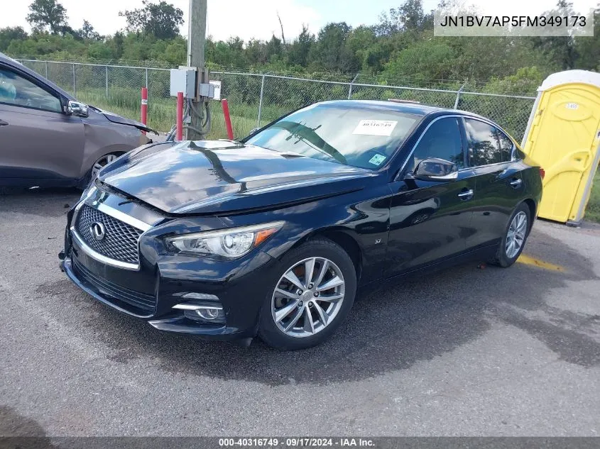 2015 Infiniti Q50 VIN: JN1BV7AP5FM349173 Lot: 40316749