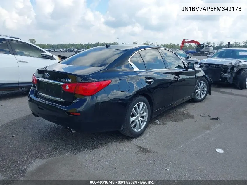 2015 Infiniti Q50 VIN: JN1BV7AP5FM349173 Lot: 40316749