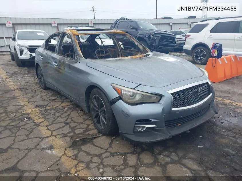 2015 Infiniti Q50 Premium/Sport VIN: JN1BV7AP1FM334458 Lot: 40346792