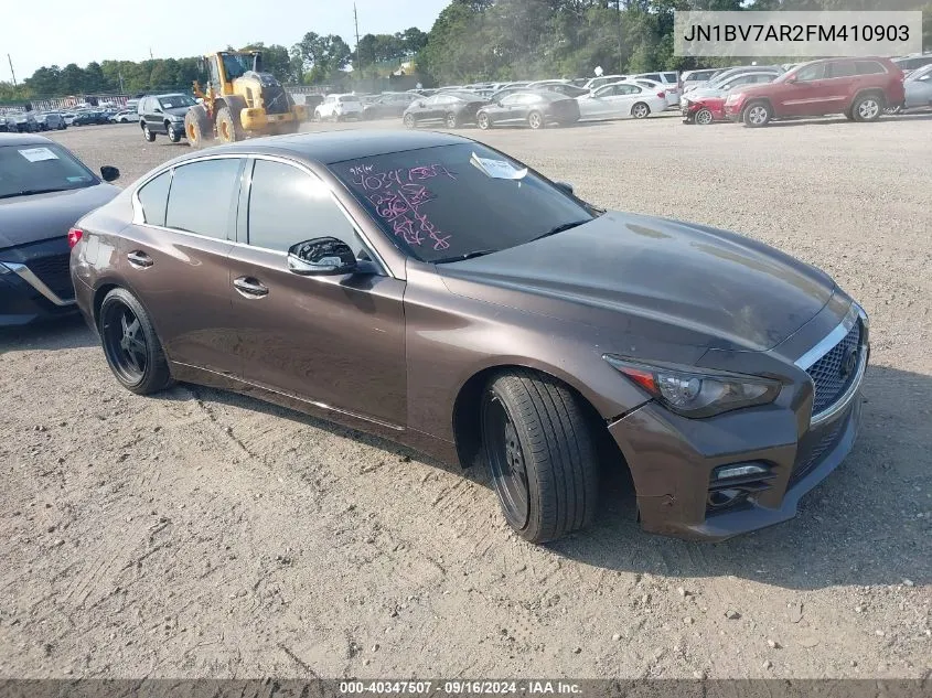 2015 Infiniti Q50 Premium VIN: JN1BV7AR2FM410903 Lot: 40347507