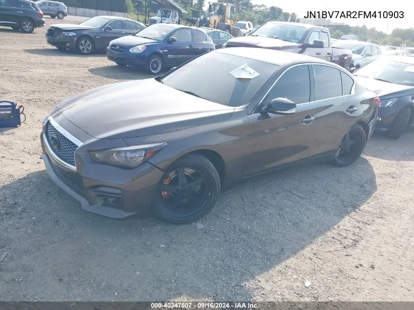 2015 Infiniti Q50 Premium VIN: JN1BV7AR2FM410903 Lot: 40347507