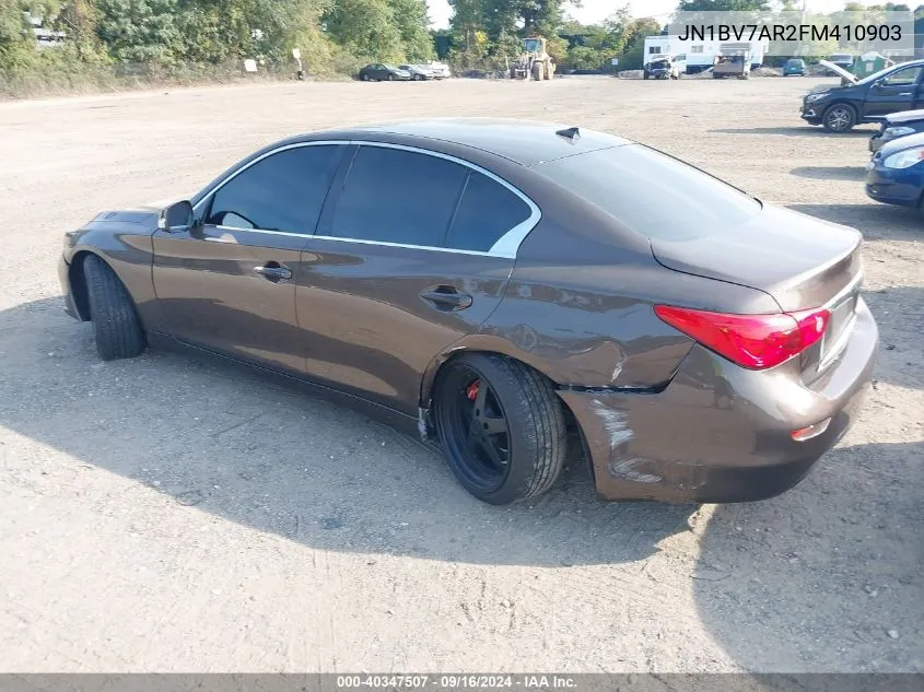 2015 Infiniti Q50 Premium VIN: JN1BV7AR2FM410903 Lot: 40347507