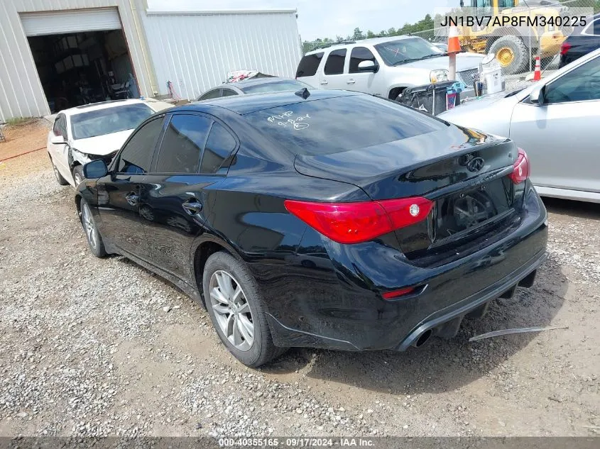 2015 Infiniti Q50 Premium VIN: JN1BV7AP8FM340225 Lot: 40355165