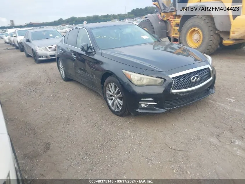 2015 Infiniti Q50 VIN: JN1BV7AR2FM404423 Lot: 40375143