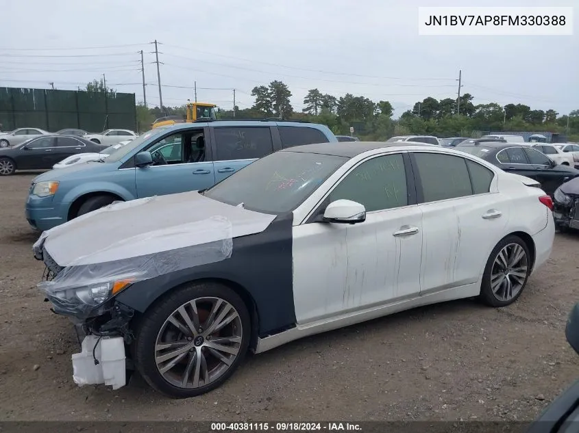 2015 Infiniti Q50 Premium VIN: JN1BV7AP8FM330388 Lot: 40381115