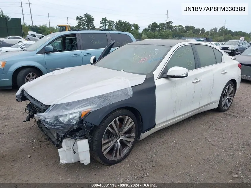 2015 Infiniti Q50 Premium VIN: JN1BV7AP8FM330388 Lot: 40381115