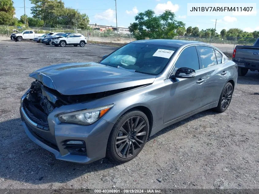 2015 Infiniti Q50 Sport VIN: JN1BV7AR6FM411407 Lot: 40386901