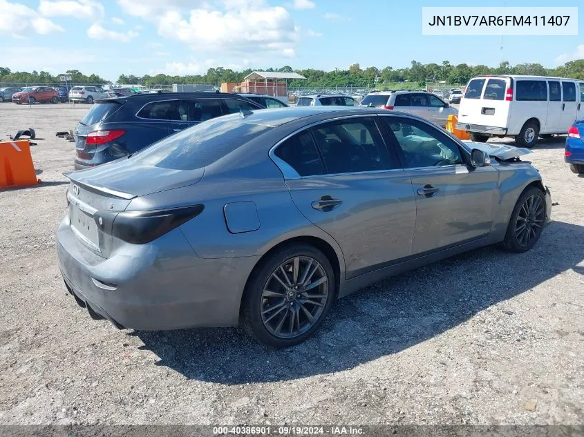 2015 Infiniti Q50 Sport VIN: JN1BV7AR6FM411407 Lot: 40386901