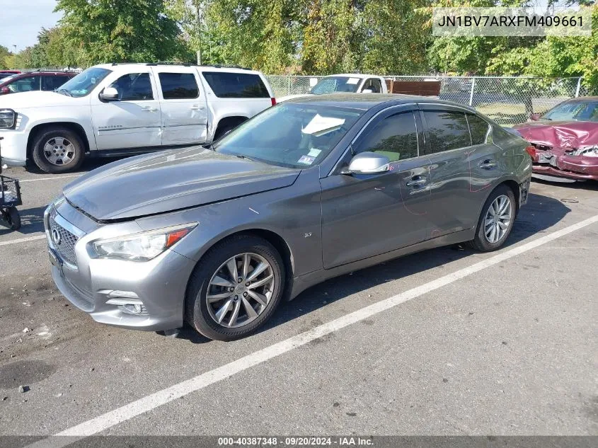 2015 Infiniti Q50 VIN: JN1BV7ARXFM409661 Lot: 40387348