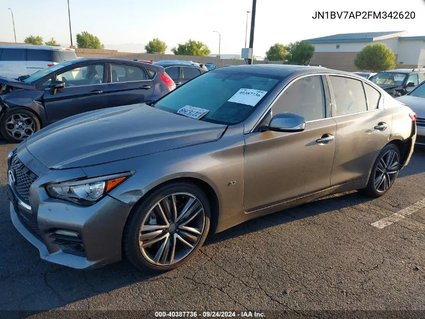 JN1BV7AP2FM342620 2015 Infiniti Q50 Sport