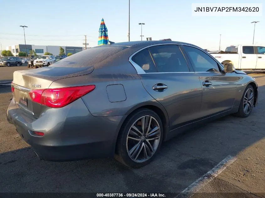 JN1BV7AP2FM342620 2015 Infiniti Q50 Sport