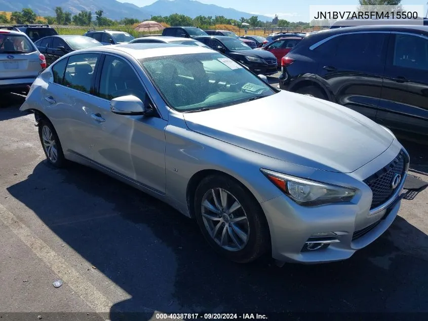 2015 Infiniti Q50 Premium VIN: JN1BV7AR5FM415500 Lot: 40387817