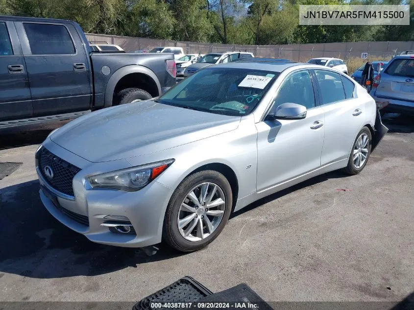 2015 Infiniti Q50 Premium VIN: JN1BV7AR5FM415500 Lot: 40387817