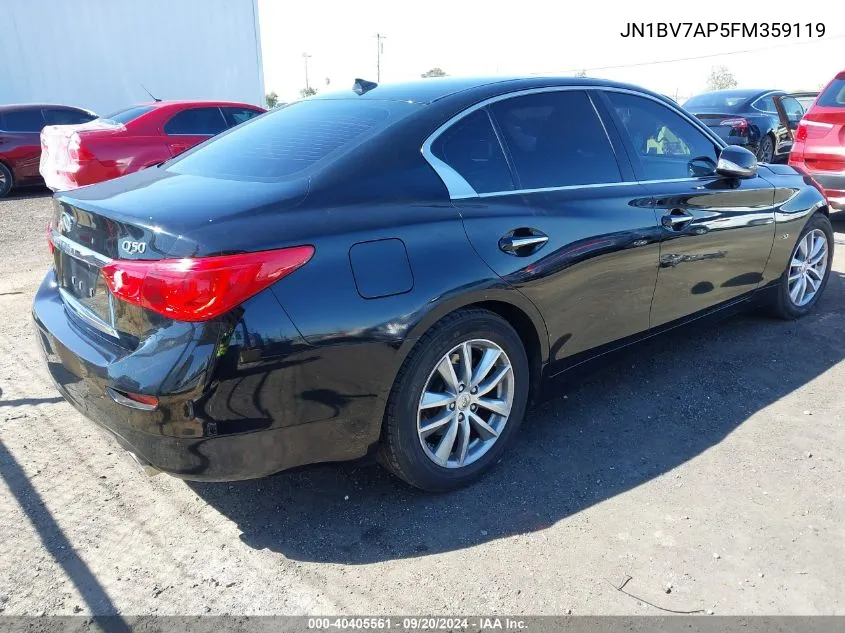 2015 Infiniti Q50 VIN: JN1BV7AP5FM359119 Lot: 40405561