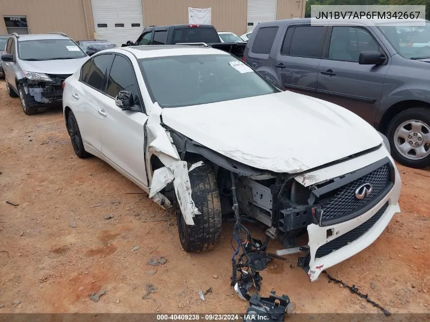 2015 Infiniti Q50 Premium/Sport VIN: JN1BV7AP6FM342667 Lot: 40409238