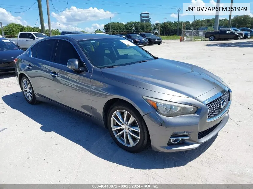 2015 Infiniti Q50 Premium VIN: JN1BV7AP6FM351949 Lot: 40413872