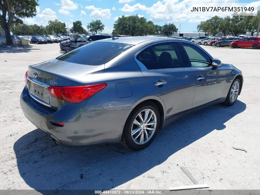 2015 Infiniti Q50 Premium VIN: JN1BV7AP6FM351949 Lot: 40413872