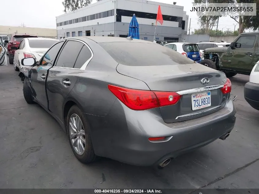 JN1BV7AP2FM358655 2015 Infiniti Q50 Premium