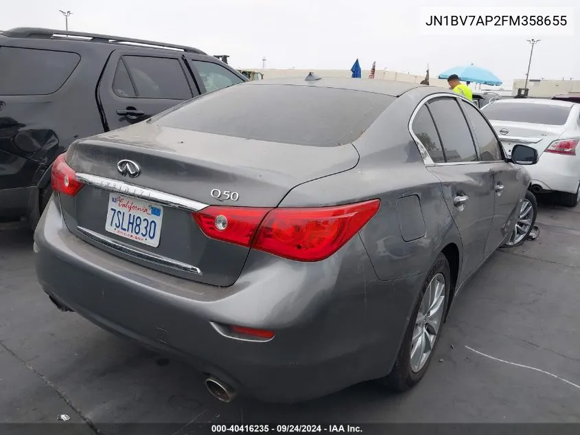 2015 Infiniti Q50 Premium VIN: JN1BV7AP2FM358655 Lot: 40416235