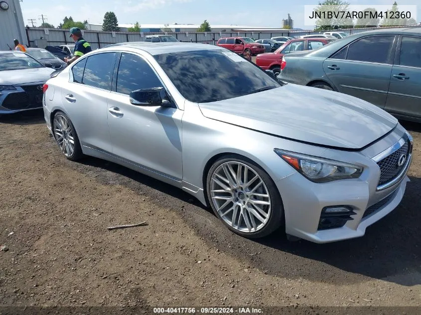 2015 Infiniti Q50 Sport VIN: JN1BV7AR0FM412360 Lot: 40417756