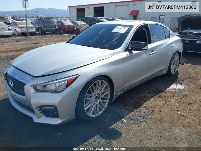 2015 Infiniti Q50 Sport VIN: JN1BV7AR0FM412360 Lot: 40417756