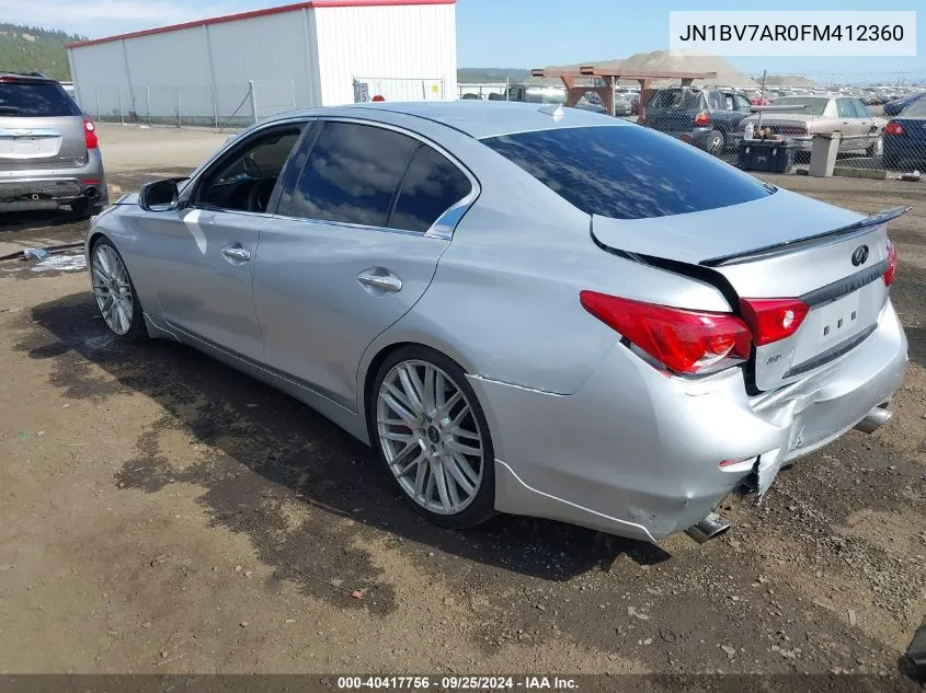 JN1BV7AR0FM412360 2015 Infiniti Q50 Sport