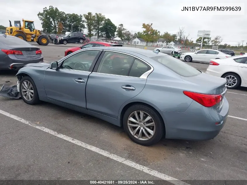 2015 Infiniti Q50 Premium VIN: JN1BV7AR9FM399639 Lot: 40421651