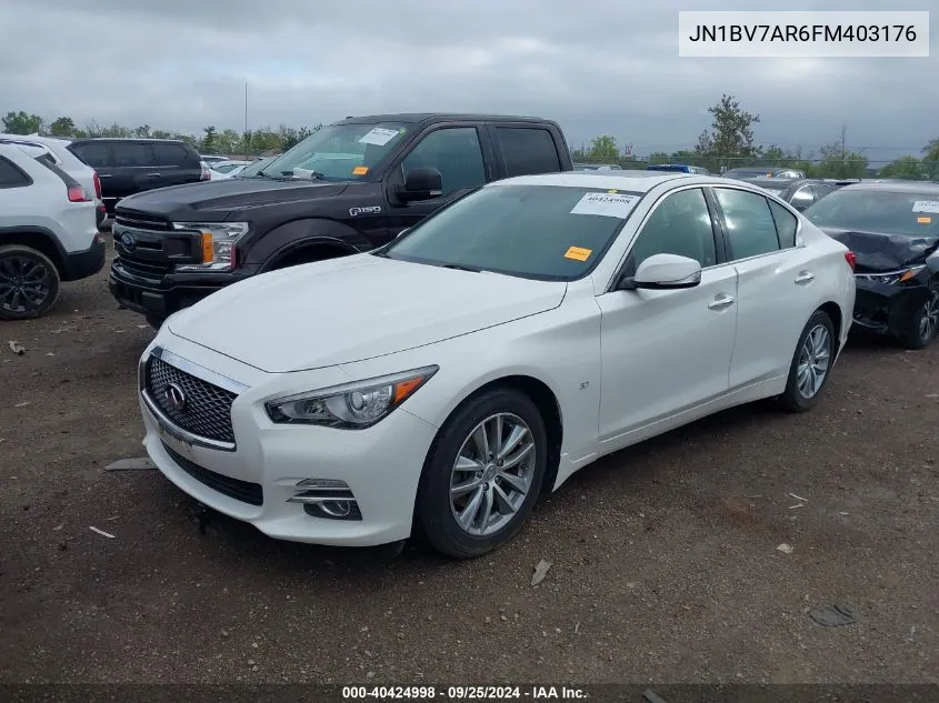 2015 Infiniti Q50 Premium/Sport VIN: JN1BV7AR6FM403176 Lot: 40424998