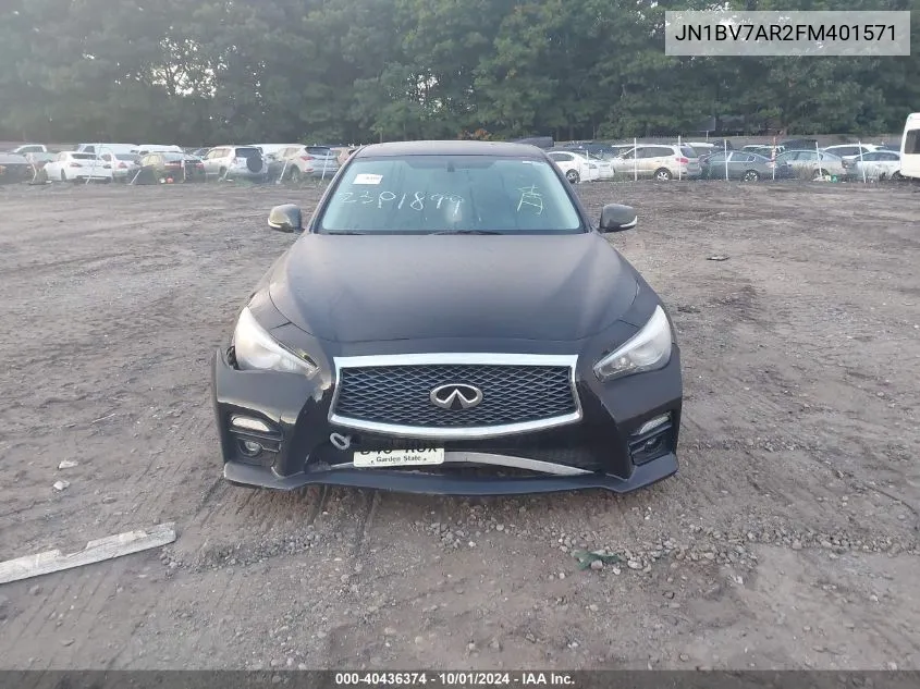 2015 Infiniti Q50 VIN: JN1BV7AR2FM401571 Lot: 40436374