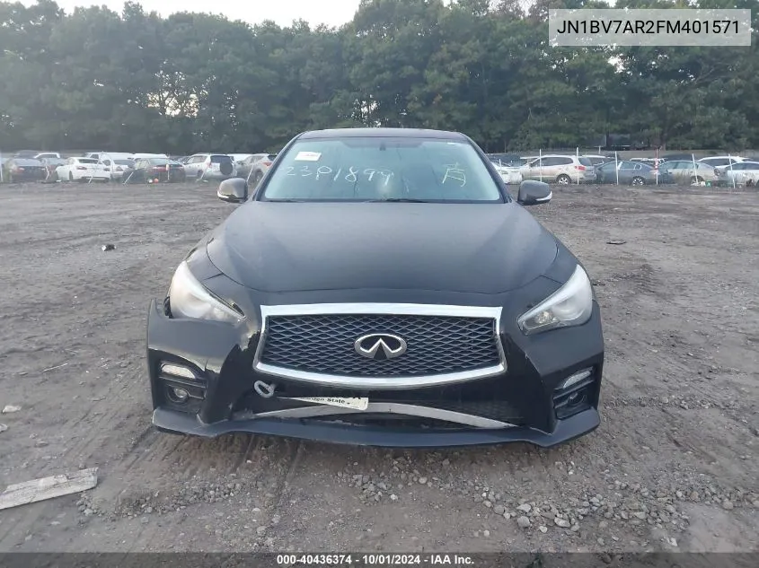 2015 Infiniti Q50 VIN: JN1BV7AR2FM401571 Lot: 40436374