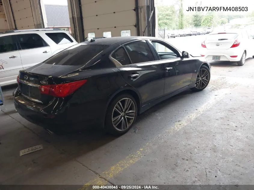 2015 Infiniti Q50 Sport VIN: JN1BV7AR9FM408503 Lot: 40438045