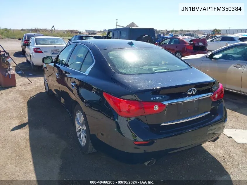 2015 Infiniti Q50 Premium VIN: JN1BV7AP1FM350384 Lot: 40466203