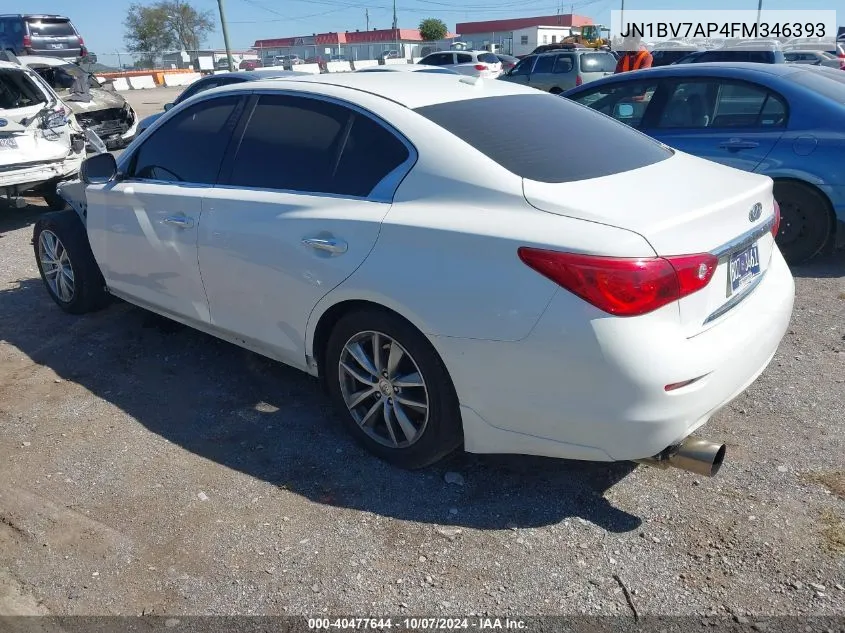 2015 Infiniti Q50 Premium VIN: JN1BV7AP4FM346393 Lot: 40477644