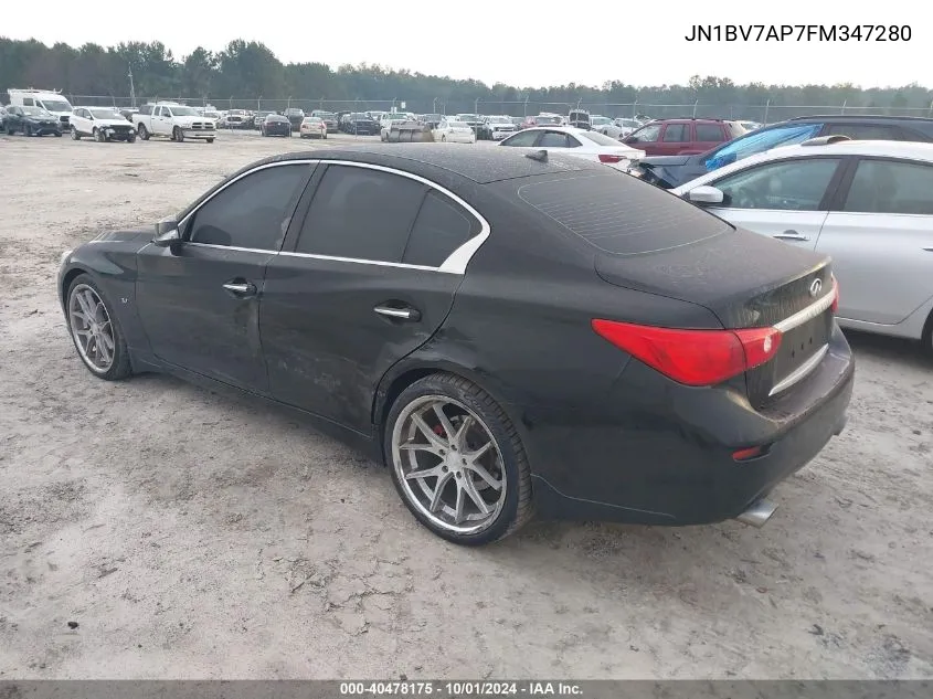 2015 Infiniti Q50 VIN: JN1BV7AP7FM347280 Lot: 40478175