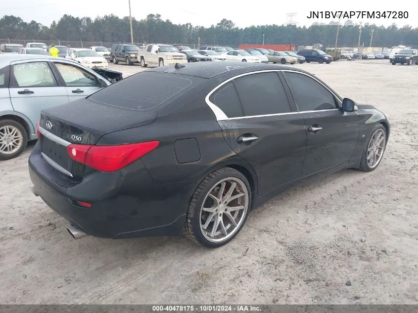 2015 Infiniti Q50 VIN: JN1BV7AP7FM347280 Lot: 40478175