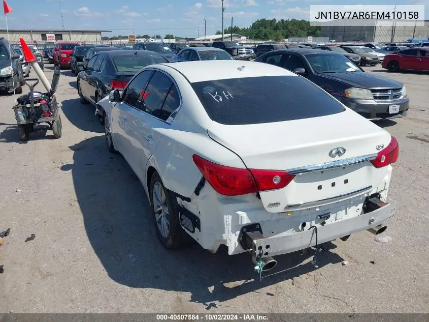 2015 Infiniti Q50 Premium VIN: JN1BV7AR6FM410158 Lot: 40507584