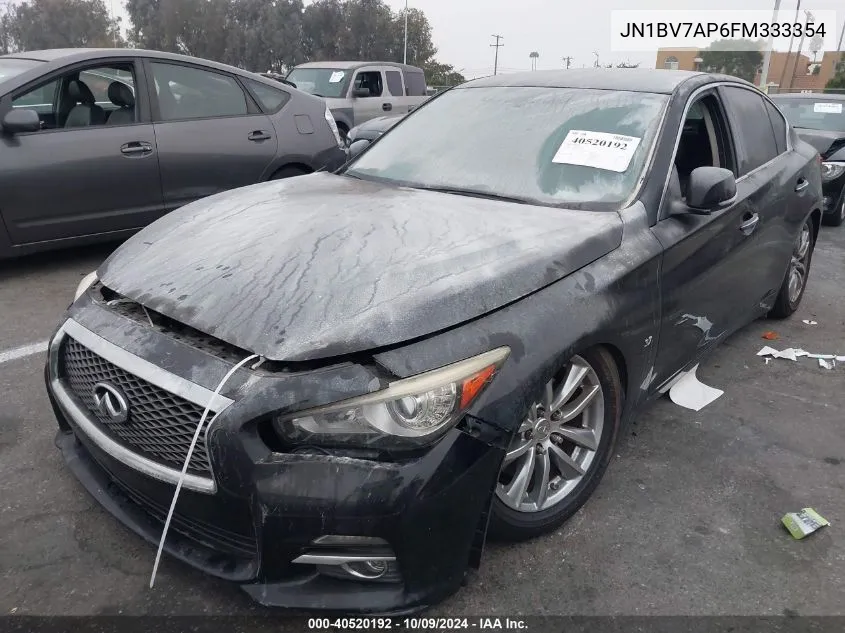 2015 Infiniti Q50 VIN: JN1BV7AP6FM333354 Lot: 40520192