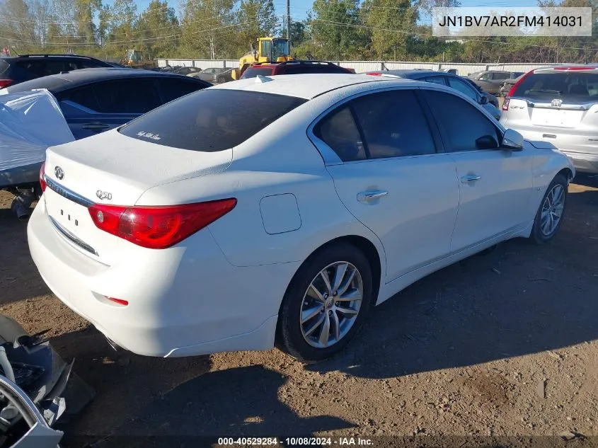 2015 Infiniti Q50 Premium VIN: JN1BV7AR2FM414031 Lot: 40529284